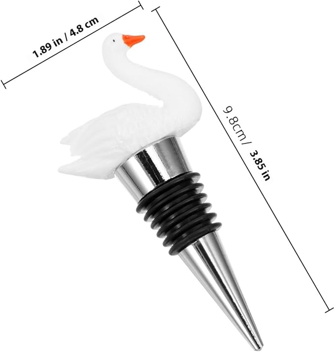 TOYANDONA Elegant Bird Bottle Stopper Resin Sealer with 6-ring Cork Seal, Reusable Wine Vacuum Pump Accessory for Bar, Holiday Party, Wedding, and Beverage Preservation