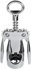 Vinturi Wing Corkscrew Wine Built-in Bottle Opener, Silver, one size (V9032)