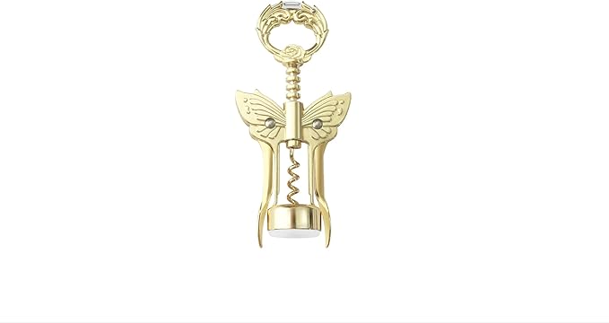ELEGANTZ Luxury Multifunctional Wine Bottle Opener with Foil Cutter, Beer Opener, Butterfly Design - Heavy Duty Zinc Alloy, Chrome Plating - Gift for Wine Lovers