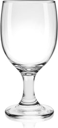Clear Wine Glasses 4Pcs Set, 10.5 Oz Modern Red & White Goblets, Water Glasses, Drinking Cups, Gift for Party, Wedding, Home Bar