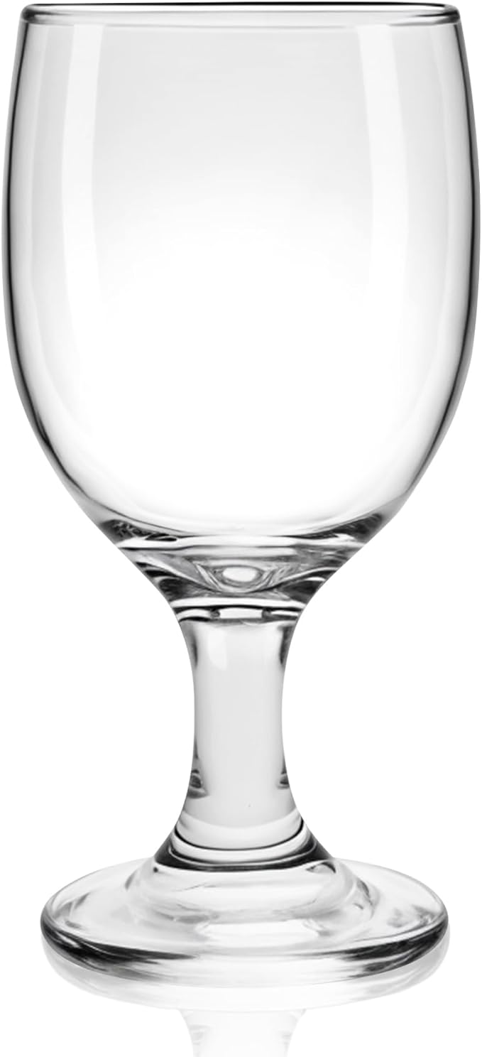 Clear Wine Glasses 4Pcs Set, 10.5 Oz Modern Red & White Goblets, Water Glasses, Drinking Cups, Gift for Party, Wedding, Home Bar