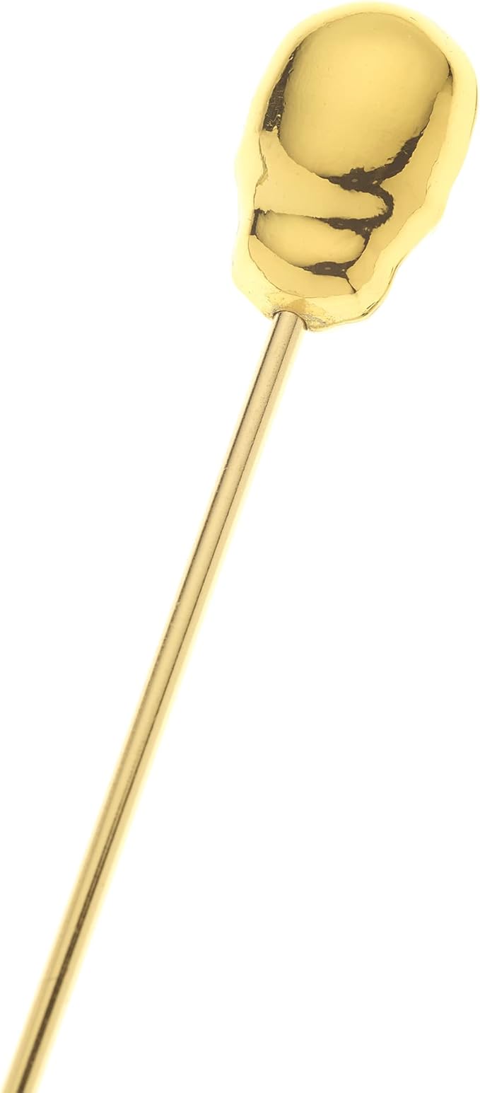 Barfly Cocktail Picks, Skull, Gold Plated, Set 12