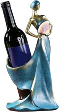 Artpaul Wine Bottle Holder Beauty Lady Statue Wine Bottle Stand Lady Wine Rack Decoration Wine Cork Holder Decor Wine Decor for Kitchen Bar (Blue)…
