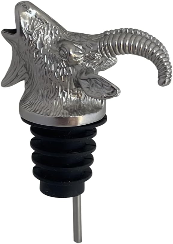 Goat Wine Aerator Pourer Spout – Funny Wine Gift for Men & Women – Novelty Animal Wine Accessory for Parties & Home Bar