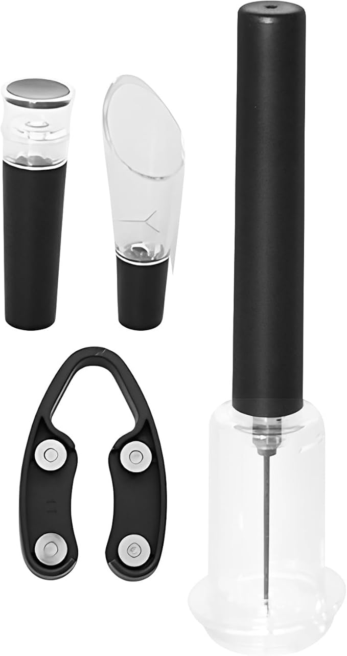 Manual Aerator Corkscrew, Effortless Cork Remover for Old Bottles with Air Pump, Lightweight 124g Construction with Ergonomic Grip, Handheld Camping Kitchen Equipment, Versatile Wedding Gift, Compact
