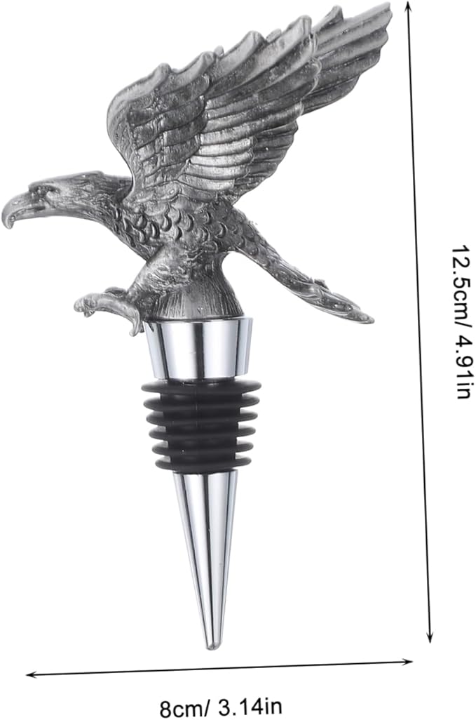 Eagle Wine Bottle Stopper Reusable Zinc Alloy Wine Sealer for Parties and Events Decorative Eagle Design