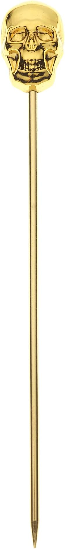 Barfly Cocktail Picks, Skull, Gold Plated, Set 12