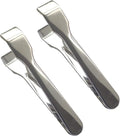 2 Pack Ice Tongs 7 Inch Stainless Steel Small Tongs with Sharp Serrated Teeth Non Slip Grip Ice Cube Tongs for Ice Bucket Small Cubes Cube Sugar Coffee Bar Cocktail Finishing