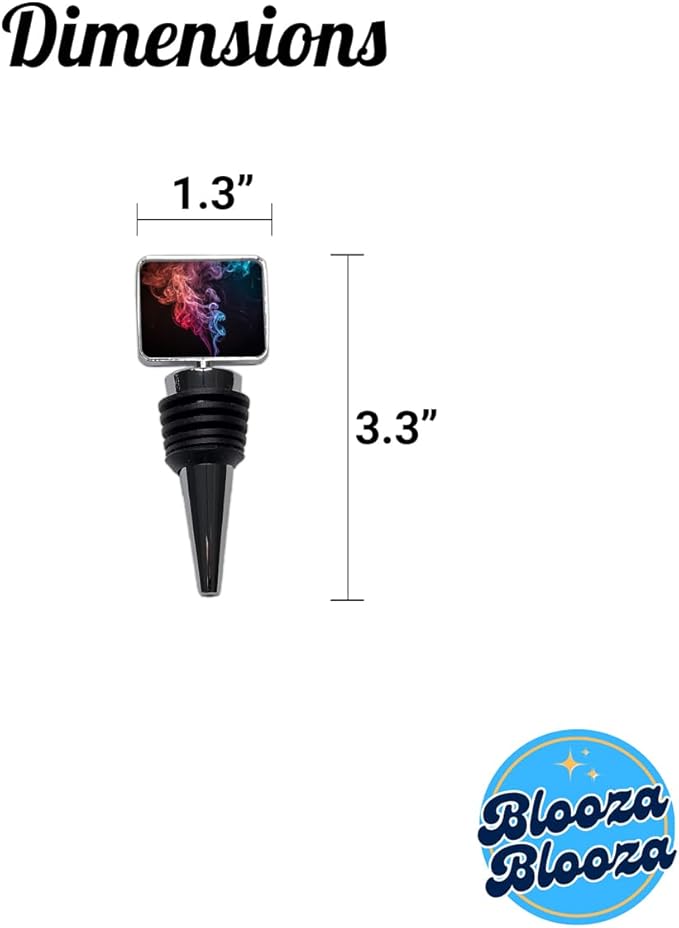 Colorful Smoke Curling Wine Bottle Stopper