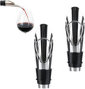 Wine Aerator Stainless Steel Wine Bottle Pourers and Stoppers 2-in-1 Steel Champagne Sealed Cap Stopper Wine Spout Pourer for Whiskey, Tequila, Other Liquor Wine Gift Set(2PCS)