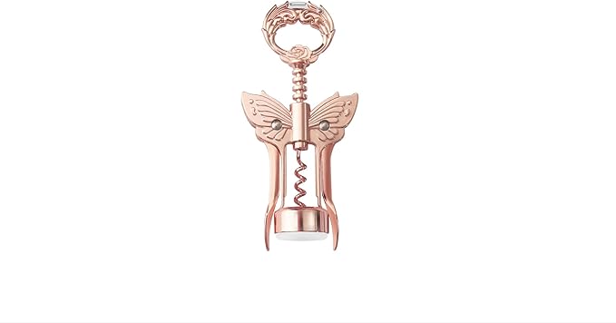 ELEGANTZ Luxury Multifunctional Wine Bottle Opener with Foil Cutter, Beer Opener, Butterfly Design - Heavy Duty Zinc Alloy, Chrome Plating - Gift for Wine Lovers
