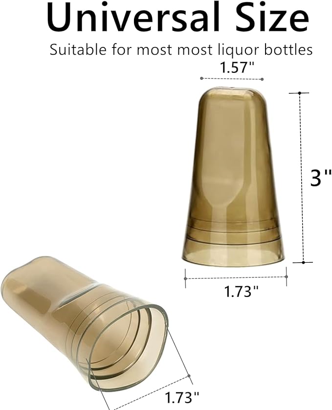 24 Pack Pour Spout Covers, Universal Liquor Pourer Cover, Plastic Translucent Liquor Bottle Toppers, Pour Dispenser Spout Dust Caps for Home Kitchen Tools Supplies