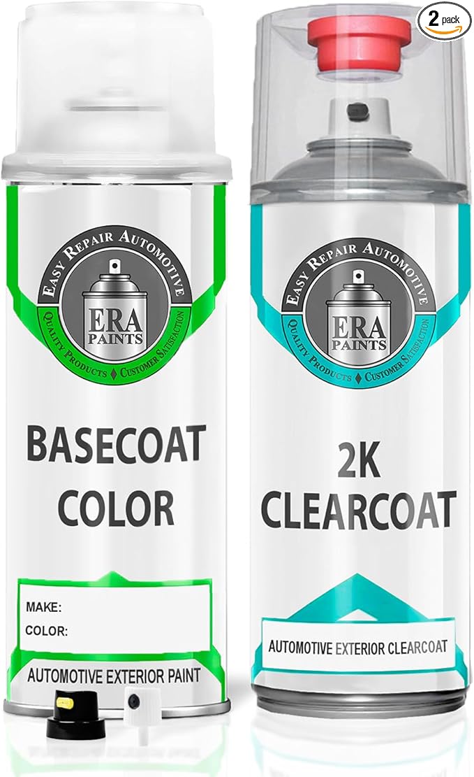 ERA Paints S3W/S5W - Ruby Wine Metallic for KIA Exact Match Automotive Touch Up Paint Spray - 2K Essential Kit