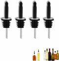 4PCS Premium Wine and Oil Pourer Set, 304 Stainless Steel Pour Spouts for Liquor & Oil - Reusable, Dishwasher Safe, Precision Flow Control, Leak-Proof Seal, Fit Most Wine & Whiskey Bottles (M(Hat 2))