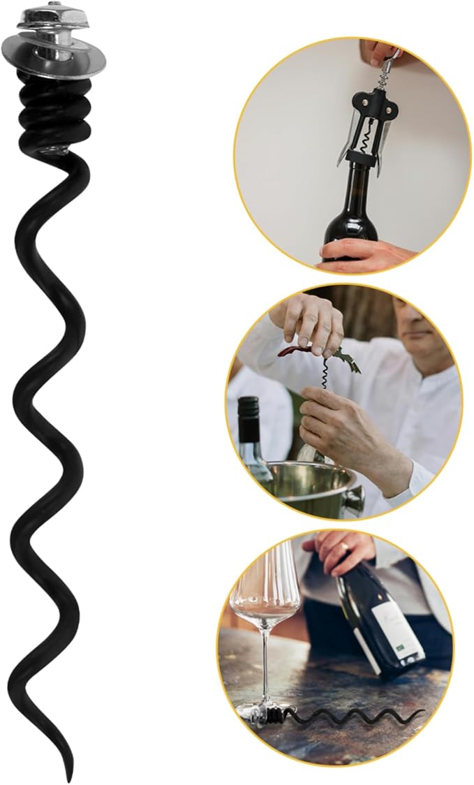 Unomor 20pcs Metal Spiral Bit Replacement for Corkscrew Repair Kit Corkscrew Spiral Parts for Wine Opener Easy Installation Wine Accessory Essential Barware Upgrade