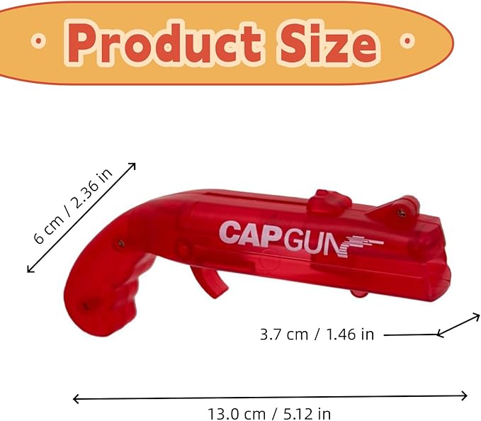Bottle Cap Shooting Gun (Transparent Red) – Fun Beer Bottle Opener Tool That Launches Caps, Lightweight Plastic Shotgun Design for Parties, BBQ, Bar Games, Father’s Day Gift for Men