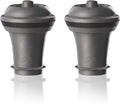 Vacu Vin Wine Saver Vacuum Stoppers – Airtight Seal for Opened Wine Bottles – Preserves Wine Freshness Up to 10 Days – Food Grade Rubber – Easy to Use Perfect for Every Occasion – Set of 2 – Gray