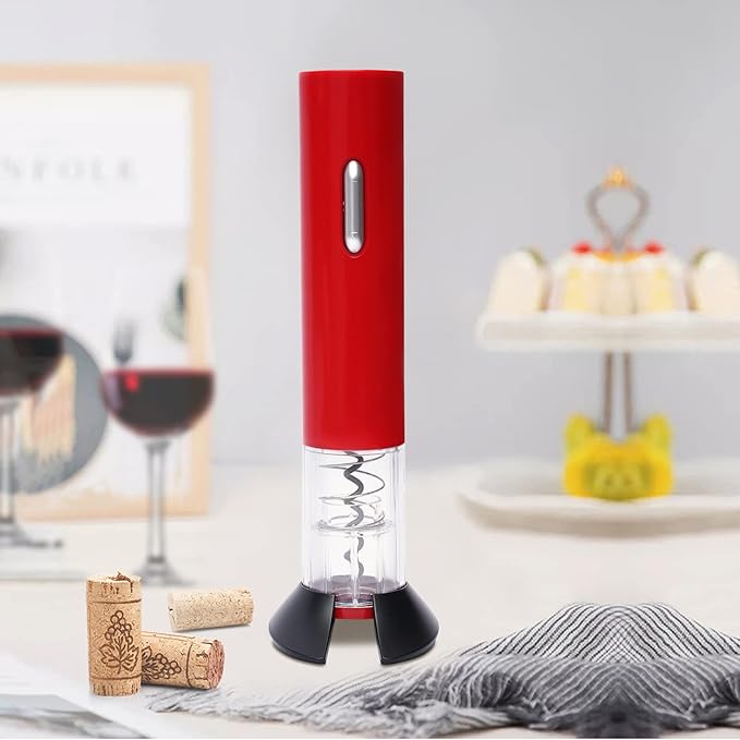 Electric Wine Opener 11cm/4.33inch Automatic Corkscrew with Foil Cutter Electric Wine Bottle Corkscrew Opener for Home, Party & Bar Use