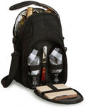 Brava Wine & Cheese Set Holds 2 Bottles Thermal Insulated includes Glasses, Cheese Board