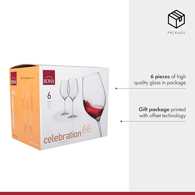 RONA Celebration 660 ml / 22 oz Red Wine Glass Set of 6