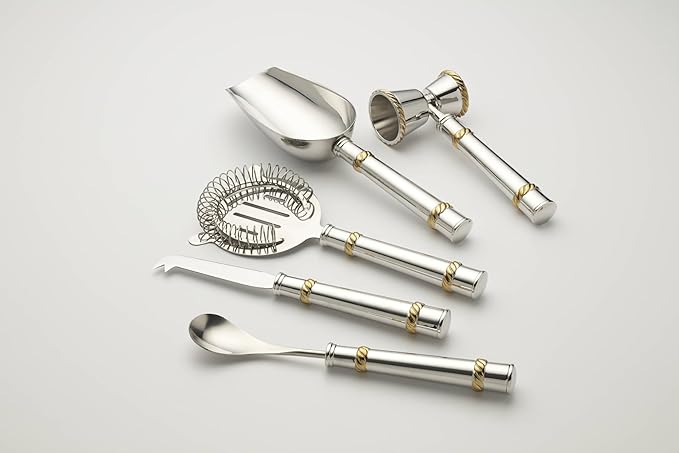 Reed and Barton 896529 Roseland 5-Piece Bar Tool Set