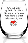 Friend Gifts,We Never Walk Alone,Friendship Gift,Birthday,Christmas Big Sister Gifts for Girls Women Sister in Law Wine Glass