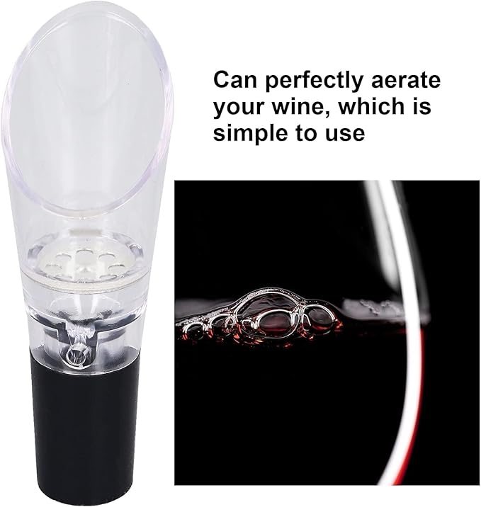 8PCS Wine Aerator, Wine Filter Wine Pourer Spout Wine Aerator Pourer Spout Portable Wine Aerating Wine Aerator Decanter Spout (Silver)