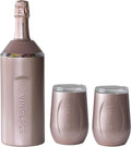 Personalized Vinglacé Wine & Champagne Bottle Chiller - A Unique Customized Gift for Wine Lovers (Rose Gold)