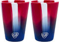 Silipint 1.5oz Silicone Shot Glasses – Pack of 2 Unbreakable, BPA-Free, Non-Toxic, Dishwasher & Freezer Safe Cups – Colored Shot Glasses for Cold Beverages, Cocktails, Travel, Party (Stars & Stripes)