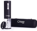 CHEER Electric Wine Opener with USB Rechargeable Lithium Battery with Foil Cut, Carrying Bag (Black) 7717-1795-012