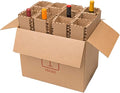 U-Haul Corrugated 12 Bottle Wine Shipping, Moving, & Packing Kit - Includes a 17-7/8” x 12-1/8” x 14-1/2” Box & Corrugated Protection Inserts