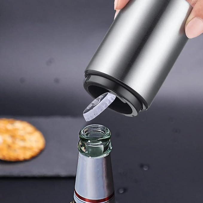 Automatic Stainless Steel Bottle Opener Push Down (Rose Gold)