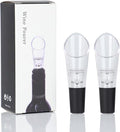Wine Aerator Pourer | Premium Aerating Spout and Decanter Set - Improve Taste and Smell Immediately,Perfect Wine Gift(2PCS)- Black