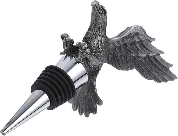 OSALADI Zinc Alloy Eagle Wine Bottle Stopper Reusable Decorative Plug for Wine Preservation Easy to Use High Sealing Performance