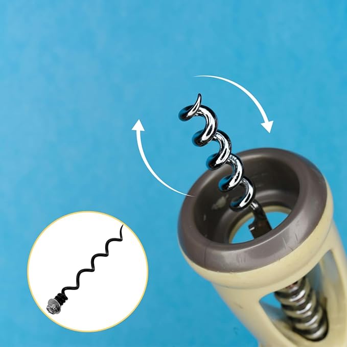 Unomor Replacement Spiral Worms 4Pcs Metal Corkscrew Bit Set for Wine Bottle Opener Repair Kit Easy Install Bar Tool Accessories