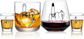 Wedding Gift for Couples - Unique Engagement Gifts for Couples,Unique Bridal Shower Gifts,Bride and Groom Shot Glasses,Wine&Whiskey Glass for Mr and Mrs,Newlywed,His and Hers Gift