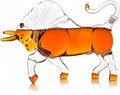 Charging Bull Decanter El Matador Wall Street Bull Charging Head Forward Animal Bullfighter Liquor Decanter for Bourbon Whiskey Scotch Zodiac Shape Clear 1000ml Dispenser Unique Bar Gift, Men Office