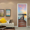 3D Peel and Stick Door Stickers Murals - PIER Wallpaper Self-Adhesive Decals Removable PVC Waterproof Poster for Bedroom Living Room 34.6" x 78.7"