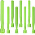 Baderke 8 Pcs Muddler for Cocktails Plastic Bar Muddler Bulk 8 Inch Bar Accessories Tools Set for Home Ice Crusher Bartender Accessories Mojito Fruit Drink (Classic,Lime Green)