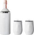 Personalized Vinglacé Wine & Champagne Bottle Chiller - A Unique Customized Gift for Wine Lovers (White)