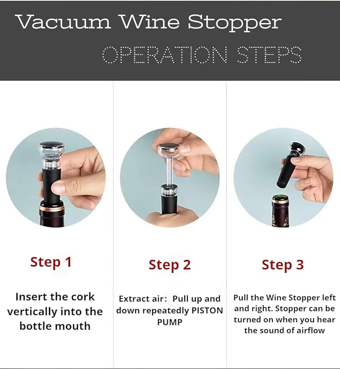 Wine Opener, Zinc Alloy Premium Wing Corkscrew Wine Bottle Opener, Multi-Purpose Opener for Beer and Soft Drinks, Wine Cork Opener with Vacuum Wine Stopper for Wine Enthusiast Waiters-Sleeve Anchors
