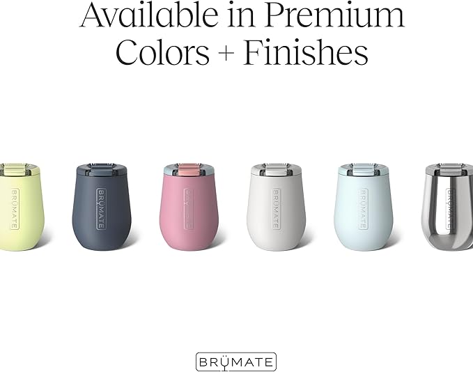 BrüMate Uncork'd 14oz 100% Leakproof Insulated Wine Tumbler | Locking Lid | Insulated Stainless Steel Wine Glass | Perfect For Travel & Outdoors | BPA-Free (Prickly Pear)