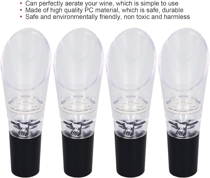 8PCS Wine Aerator, Wine Filter Wine Pourer Spout Wine Aerator Pourer Spout Portable Wine Aerating Wine Aerator Decanter Spout (Silver)