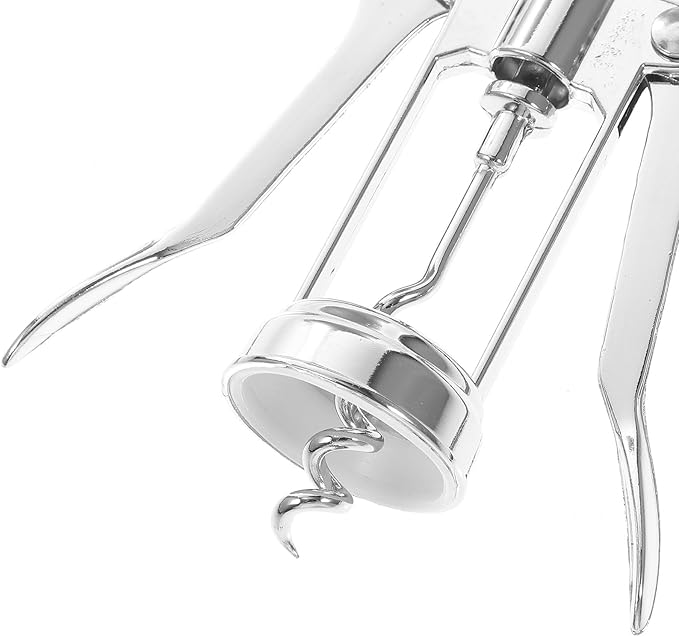 Wing Corkscrew Wine Bottle Opener Metal Bottle Opening Gadget Silver Multifunctional Home Bar Tool for Beer