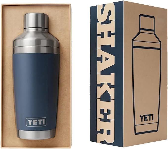 YETI Rambler 20 oz Cocktail Shaker, Stainless Steel, Vacuum Insulated, Sea Stone