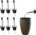 6 Pack Liquor Bottle Pourers Stainless Steel, Bottle Pourers for Alcohol with Dust Caps, Speed Pourers for Liquor Bottles, Bar Pour Spouts, Olive Oil Spout for Kitchen, Bartending Supplies Essential