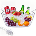 1pcs 6L Ice Bucket with 1pc Scoops ,Large Clear Acrylic Ice Bucket for for Wine Champagne Mimosa Cocktail Bar Picnic Fruit Storage Basket (1PC 6L)
