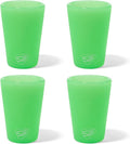 Silipint 1.5oz Silicone Shot Glasses – BPA-Free, Non-Toxic, Dishwasher & Freezer Safe Cups – Colored Shot Glasses for Cold Beverages (GLOW-IN-THE-DARK GREEN., 1.5oz - Pack of 4)