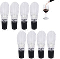 8PCS Wine Aerator, Wine Filter Wine Pourer Spout Wine Aerator Pourer Spout Portable Wine Aerating Wine Aerator Decanter Spout (Silver)