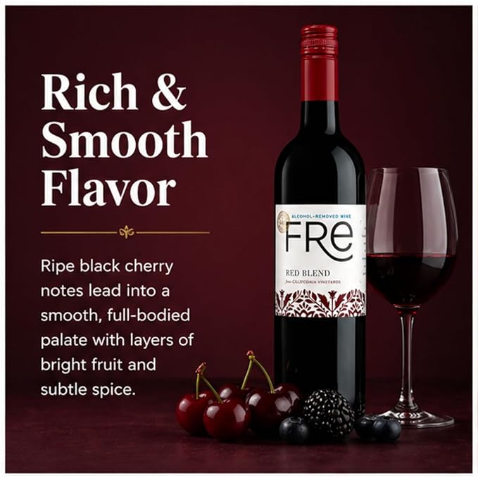 Sutter Home Fre Premium Red Blend Non-alcoholic Wine (6 Bottles)
